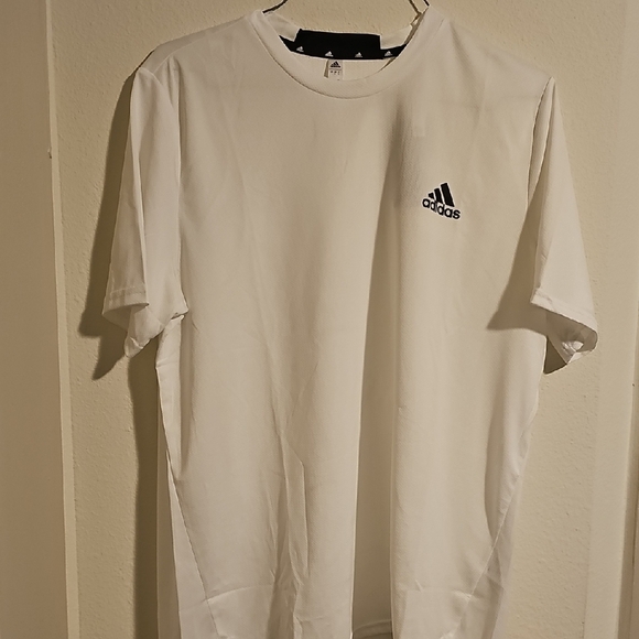 Adidas‎ White Short Sleeve Tee with Logo - Picture 1 of 7